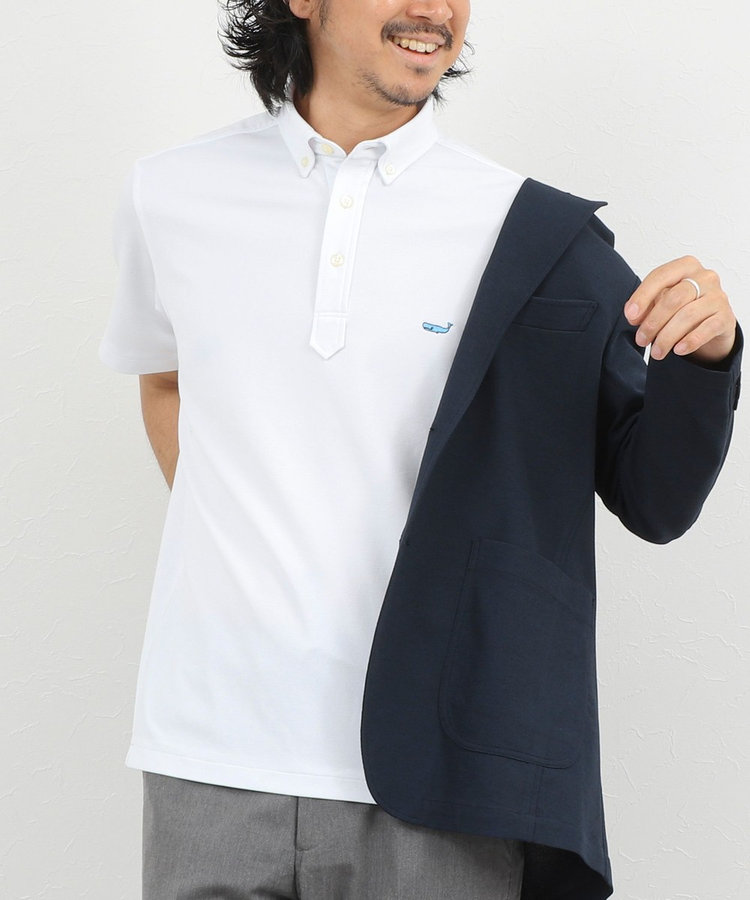 《ビジカジ対応》クジラ Polo ボタンダウンポロシャツ 26SS
