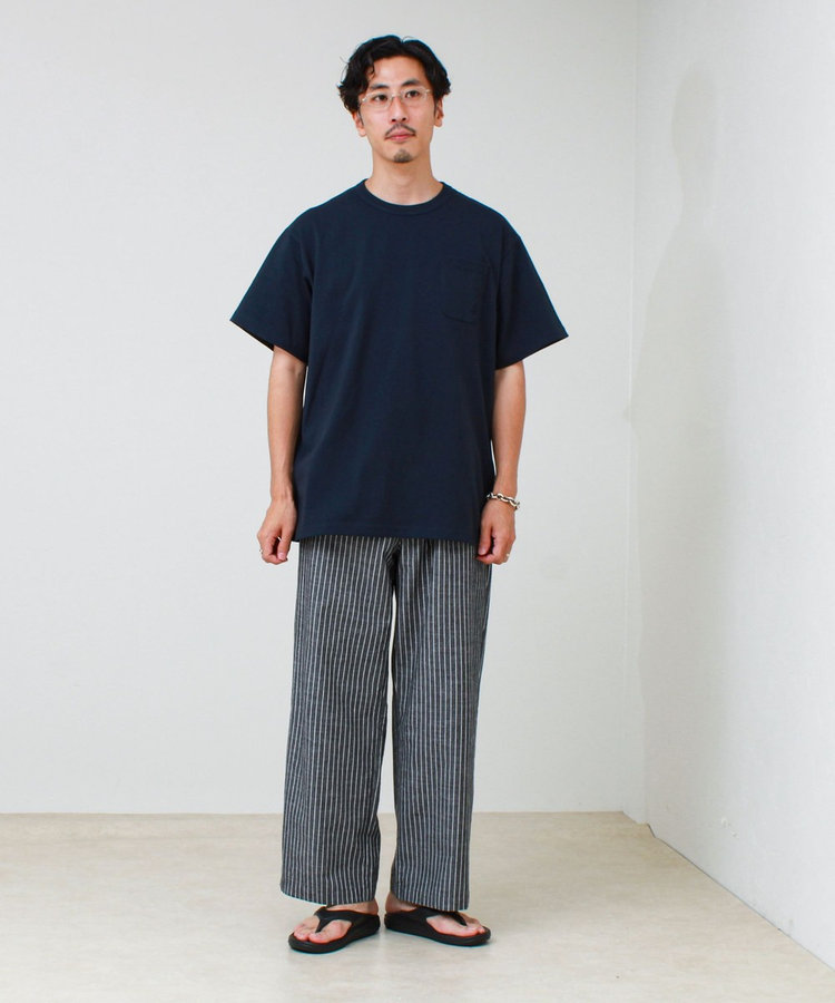 ［WEB限定 SPECIAL SALE！］【GEVACO/ゲバコ】ベーシックオープンエンド天竺ポケット刺繍Tシャツ