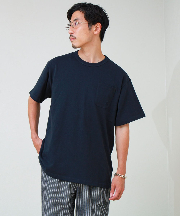 ［WEB限定 SPECIAL SALE！］【GEVACO/ゲバコ】ベーシックオープンエンド天竺ポケット刺繍Tシャツ