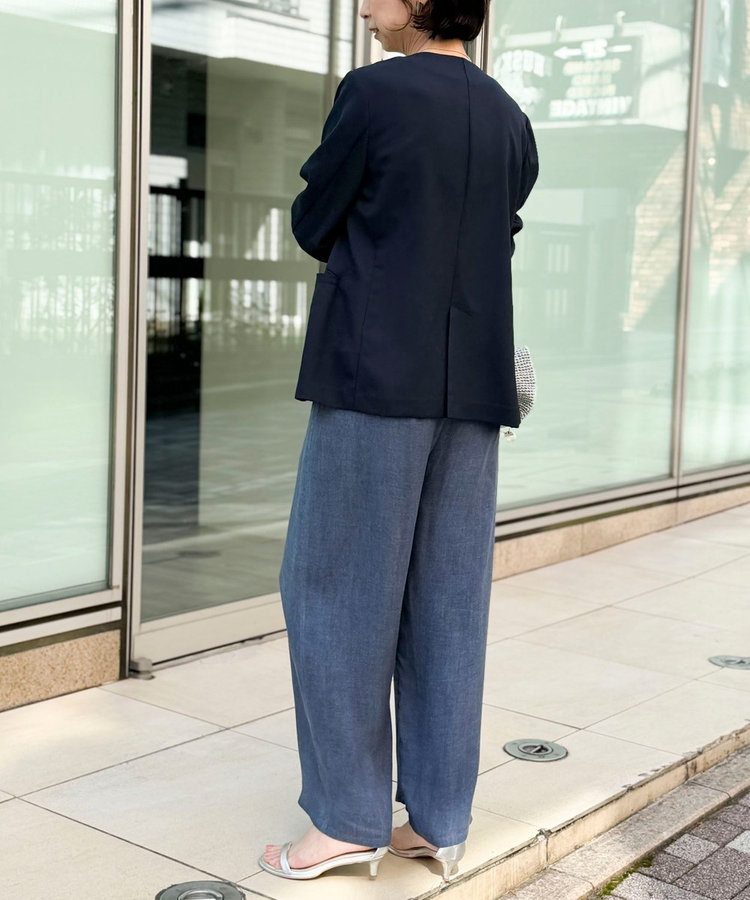 《セットアップ対応》【UVカット・接触冷感】ライトツイルノーカラージャケット