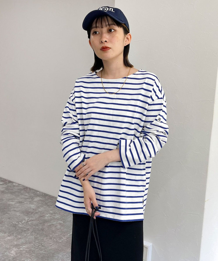 ボーダースナップテープBIG ロンTシャツ（4-0331-5-23-009