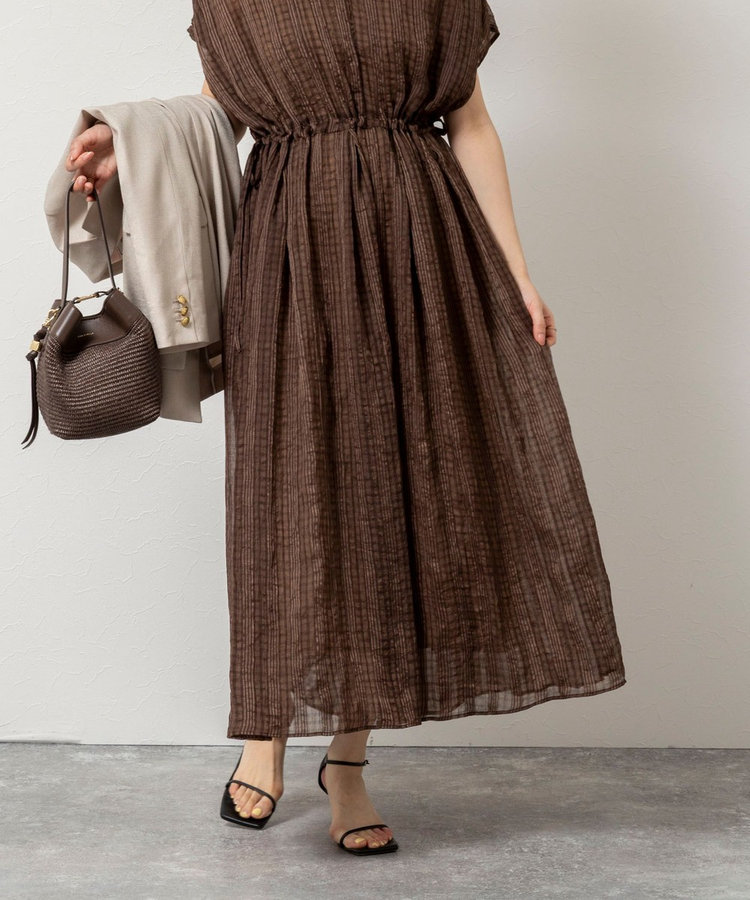 【WEB限定】ウォッシャブルシアーチェックワンピース