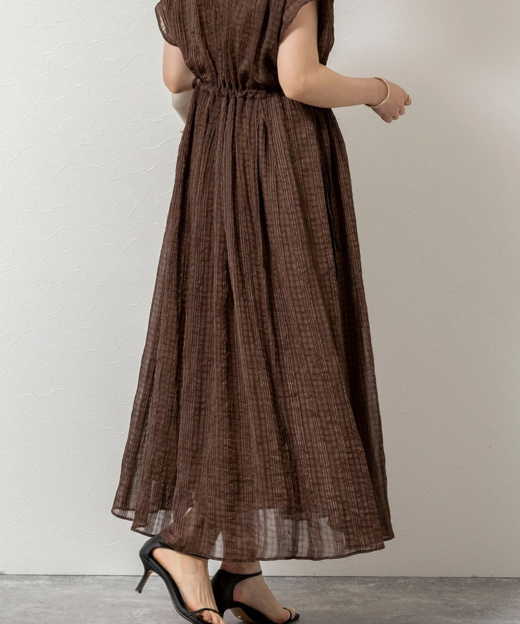 【WEB限定】ウォッシャブルシアーチェックワンピース