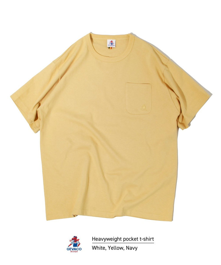［WEB限定 SPECIAL SALE！］【GEVACO/ゲバコ】ベーシックオープンエンド天竺ポケット刺繍Tシャツ