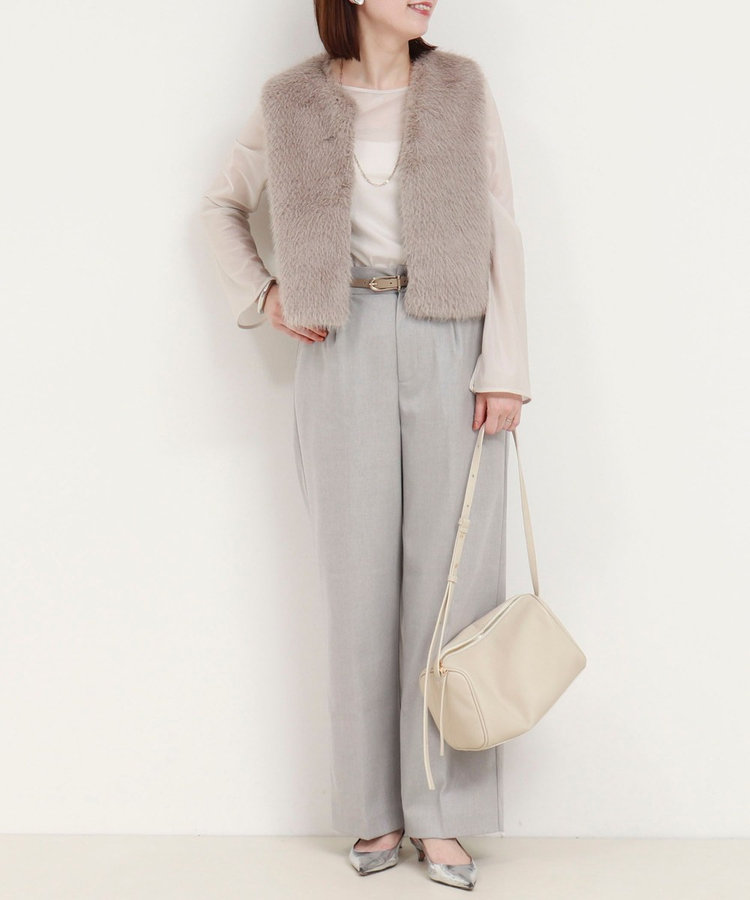 フェイクフォックスファーベスト（5-0867-6-04-002）｜MICO COULIER