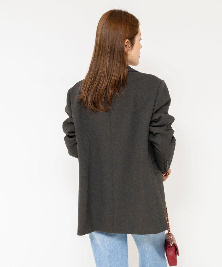 【PR阿部☆別注】《抗ピリング/ストレッチ》ウォッシャブルダブルクロスオーバージャケット