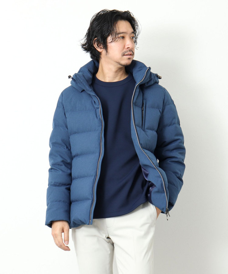 河田フェザー】撥水ストレッチダウンジャケット 24AW（4-0080-6