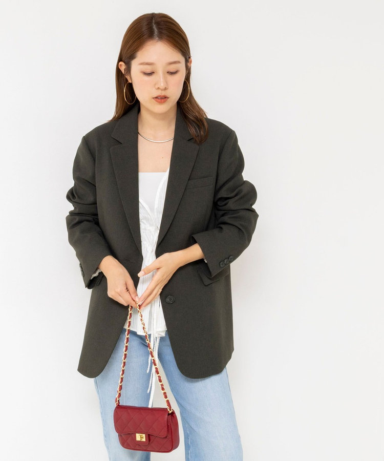 【PR阿部☆別注】《抗ピリング/ストレッチ》ウォッシャブルダブルクロスオーバージャケット
