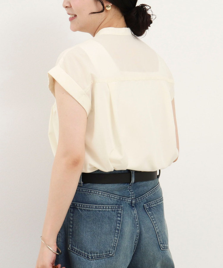 サスティナコットンライクダイヤタックブラウス