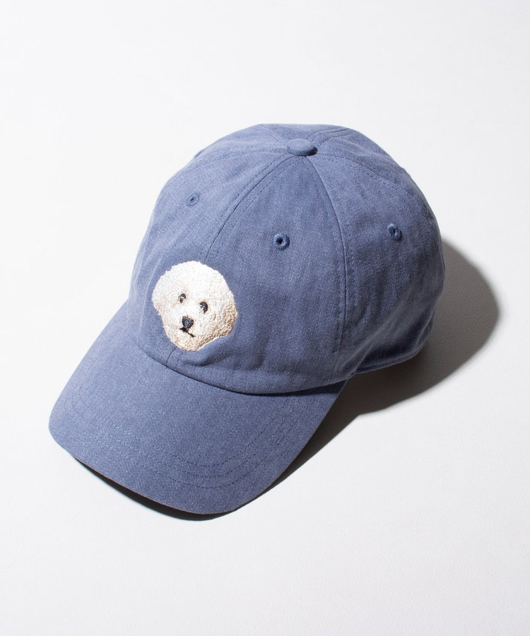 GLOSTER/グロスター】WASHED DOG embroidery CAP キャップ 刺繍