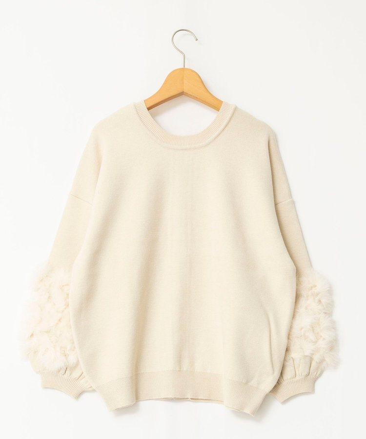 【TORRAZZO DONNA/トラッゾドンナ】2WAY Rabbit Fur knit Top