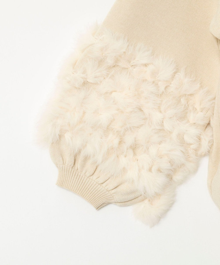 【TORRAZZO DONNA/トラッゾドンナ】2WAY Rabbit Fur knit Top