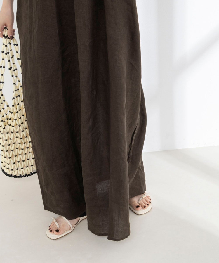 【WALANCE/ワランス】natural dye linen balloon sleeve dress