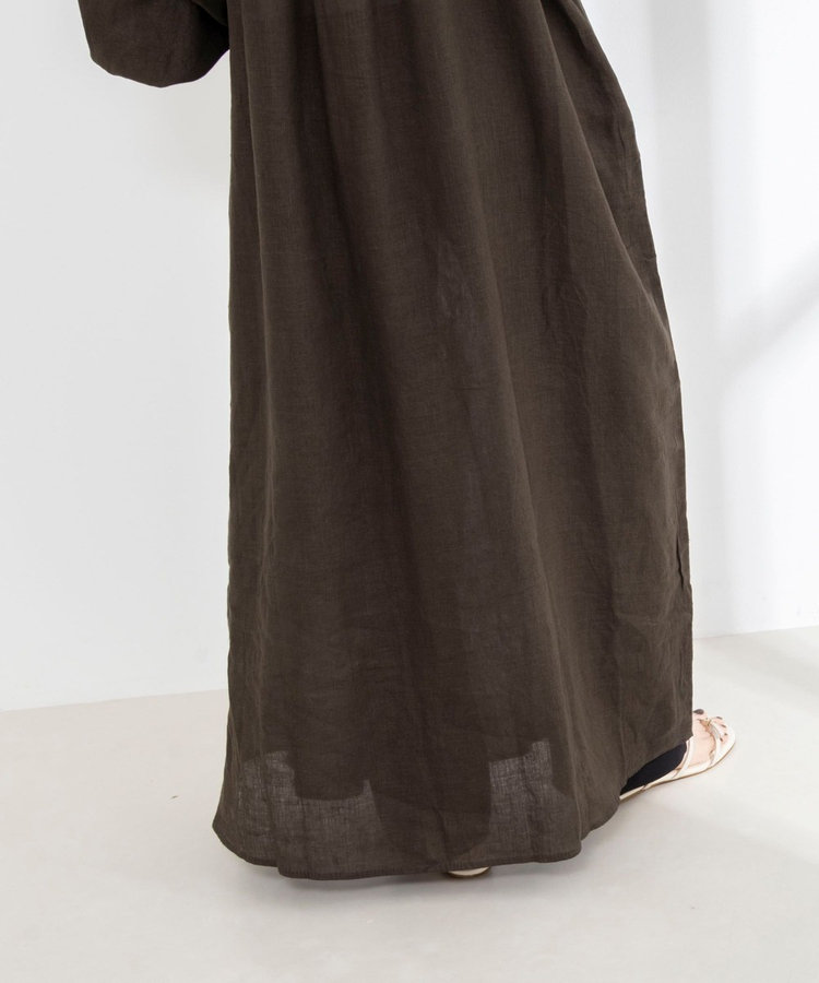 【WALANCE/ワランス】natural dye linen balloon sleeve dress
