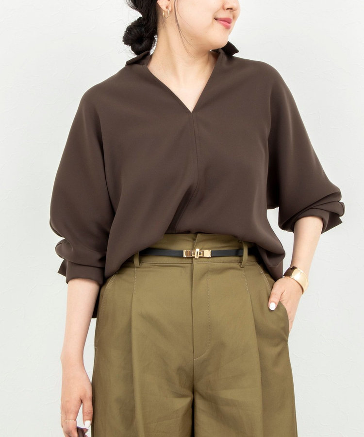 【一部WEB限定カラーアイテム】《セットアップ対応》ウォッシャブルツイルスキッパーシャツ