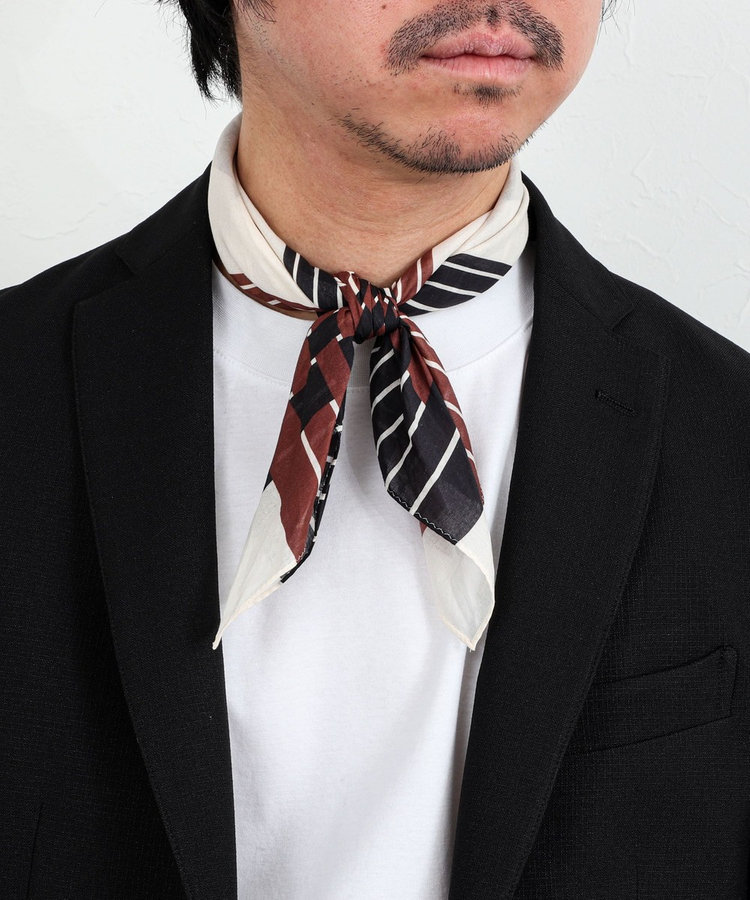 EMME EFFE メッシュプリントバンダナスカーフ