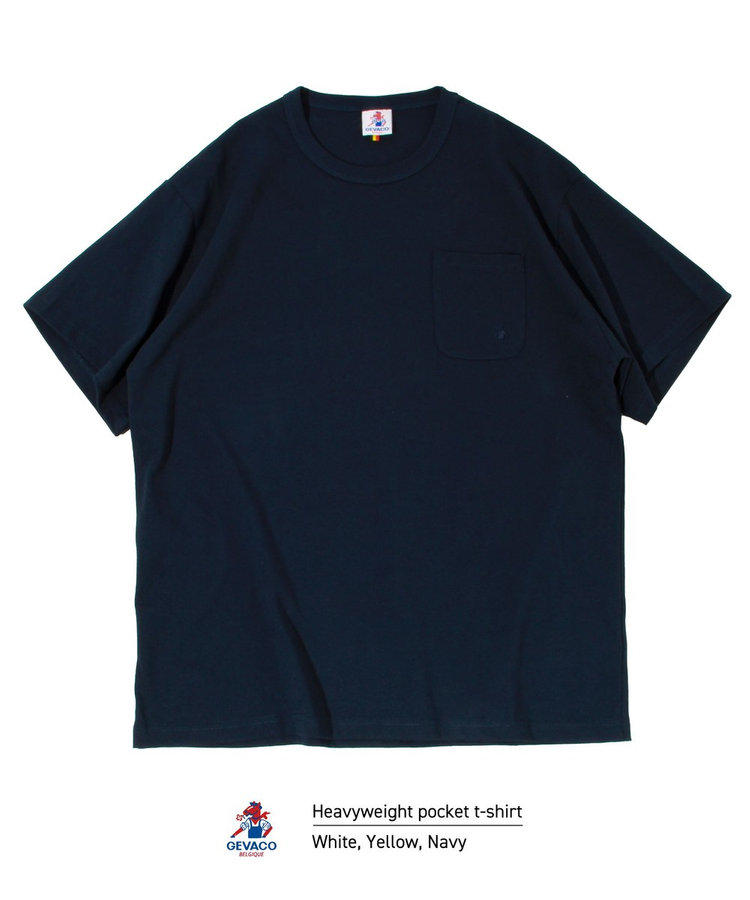 ［WEB限定 SPECIAL SALE！］【GEVACO/ゲバコ】ベーシックオープンエンド天竺ポケット刺繍Tシャツ