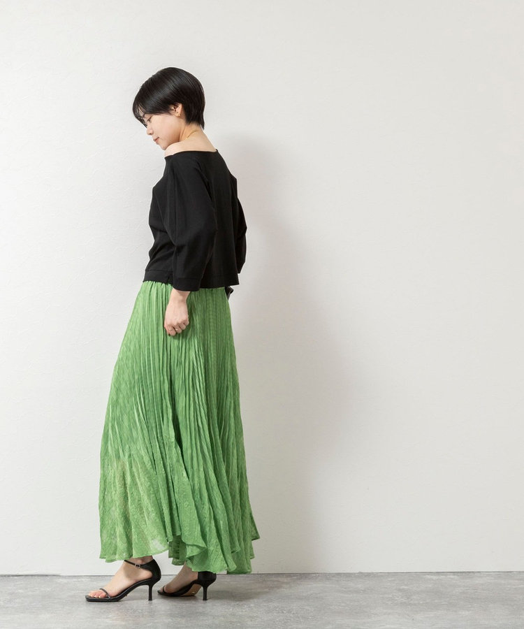 【WEB限定】ウォッシャブルシアーチェックプリーツスカート