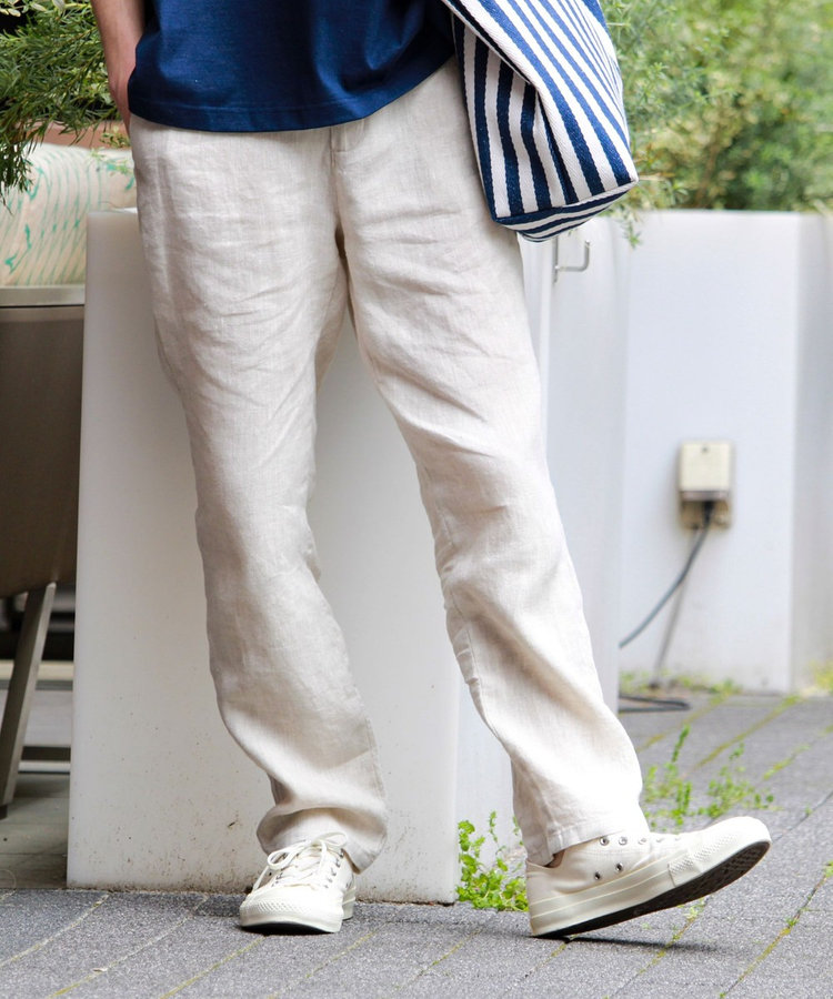 【WEB限定 GW SPECIAL PRICE】【リネン100％/夏の定番】リネンイージーパンツ