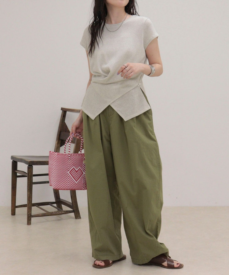 ニットソーカシュクールプルオーバー