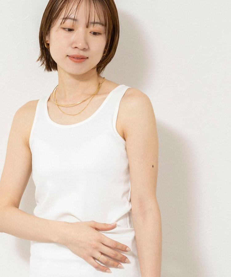 ［WEB限定 SPECIAL SALE！］ウォッシャブルカップ付きリブタンクトップ
