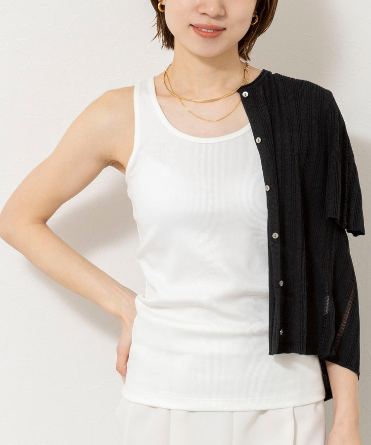［WEB限定 SPECIAL SALE！］ウォッシャブルカップ付きリブタンクトップ