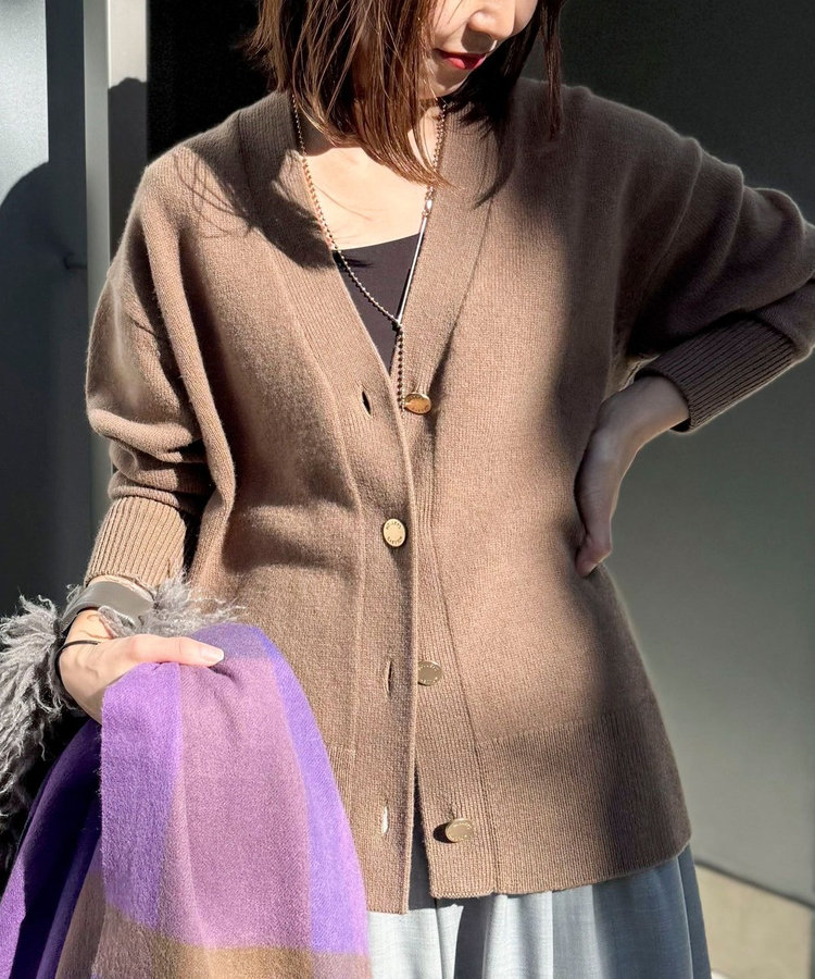 5ＧノアリスゆったりVニットカーディガン