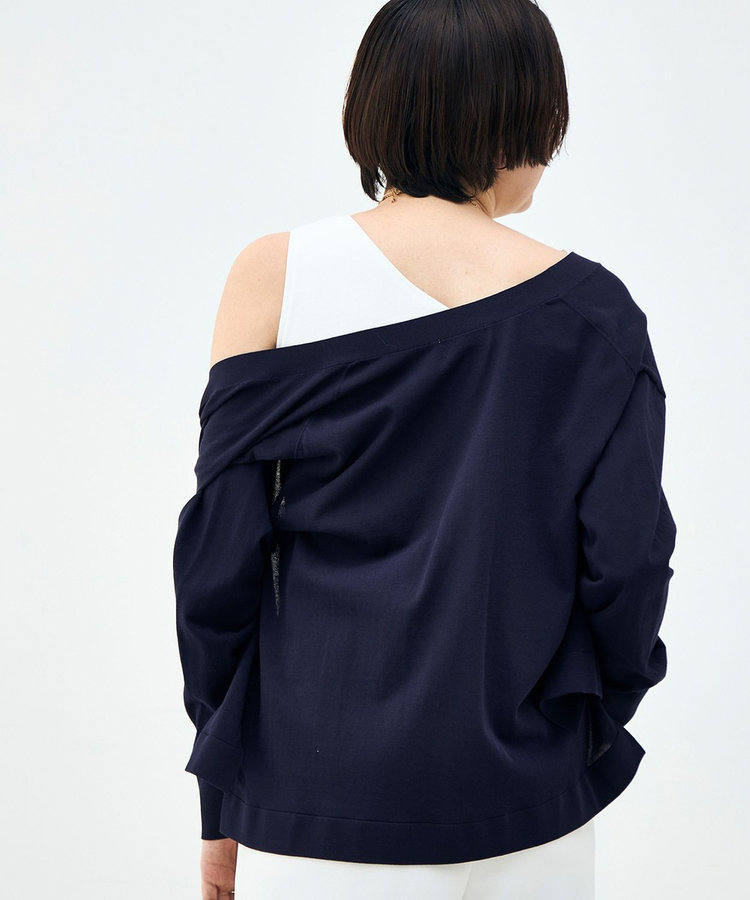 《手洗い可能》アシメントリーカップ付きタンクトップ