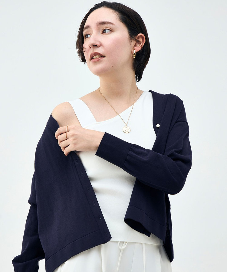 《手洗い可能》アシメントリーカップ付きタンクトップ