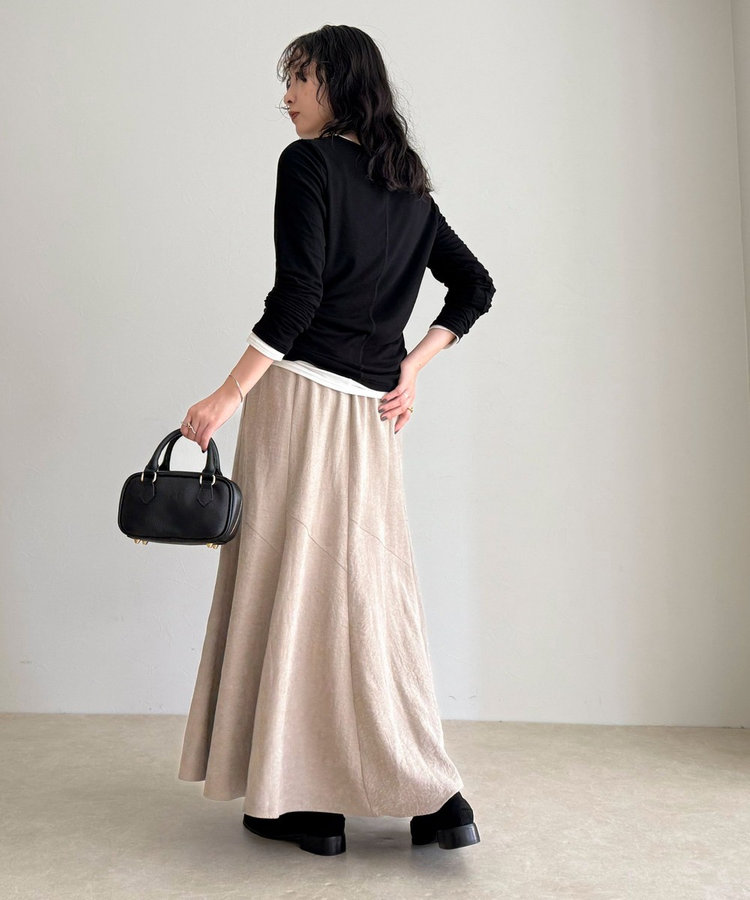 ヴィンテージOBSCURE DESIRE OF BOURGEOISIE スカート ヴィンテージスウェード調スカート（5-0021-5-26-003）｜fredy emue