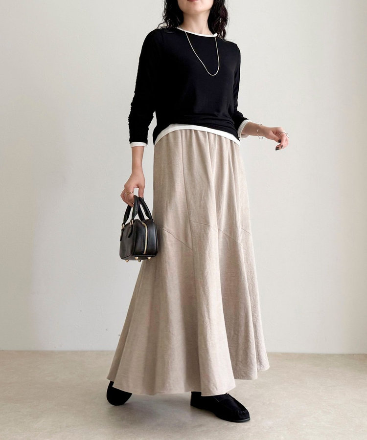 ヴィンテージスウェード調スカート（5-0021-5-26-003）｜fredy emue