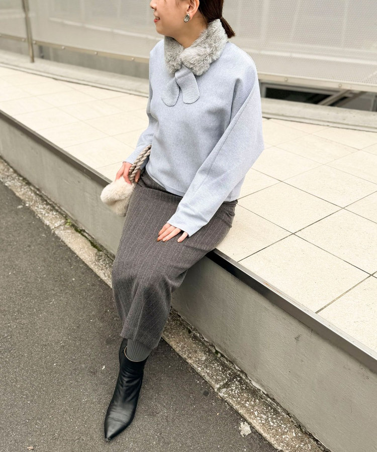 《セットアイテム》ミラノリブラメドルマンニット＋マフラーSET