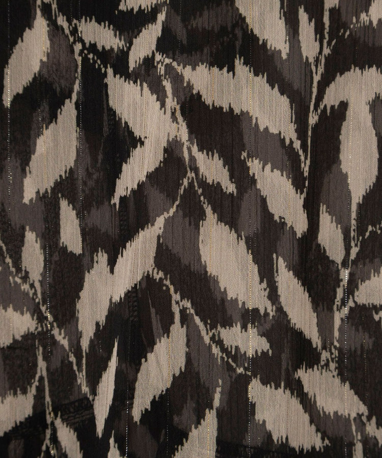 【Import Fabric】ウォッシャブル楊柳リーフ柄フリルブラウス