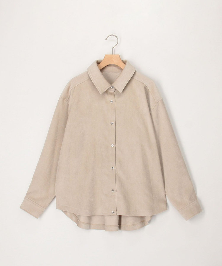 《セットアップ対応》グロッシーデニムライクシャツジャケット