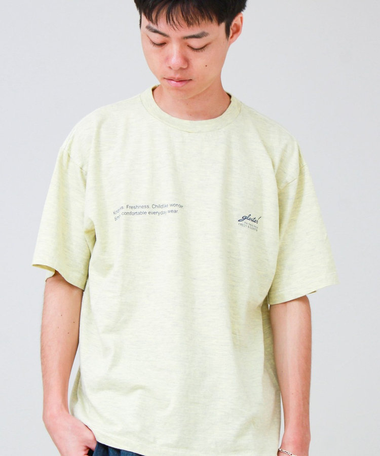 【SCREEN STARS/スクリーンスターズ】杢ボディ染め 配色ロゴ クルーネックカラーＴシャツ