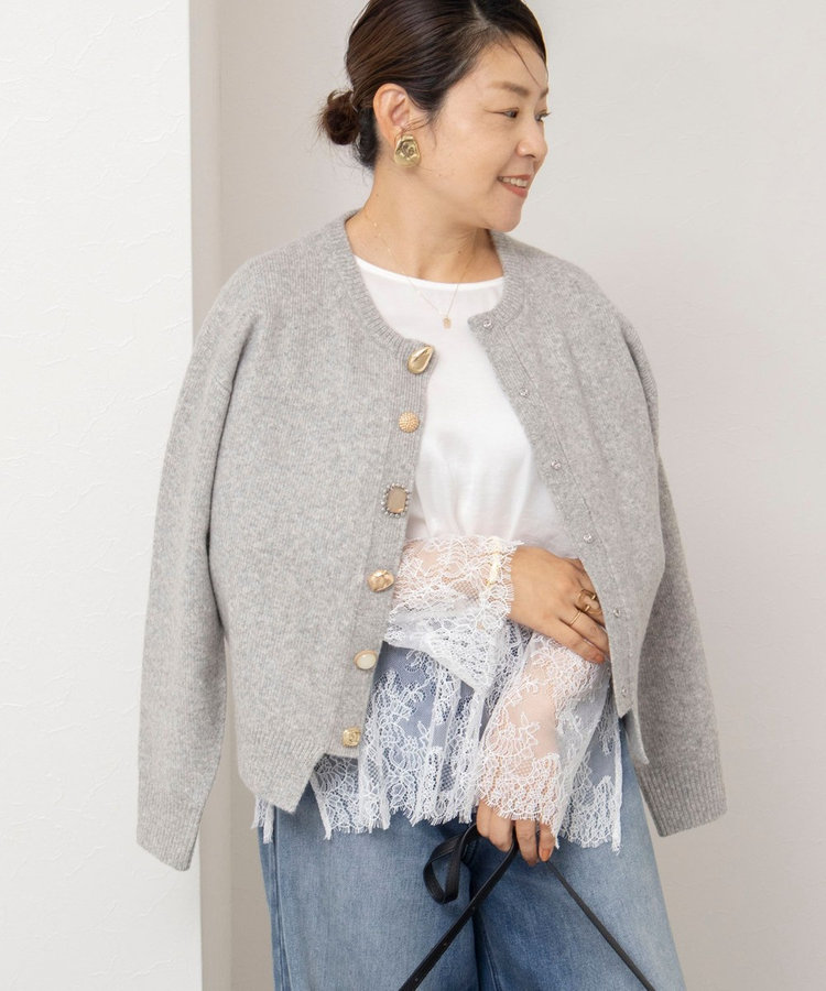 【TORRAZZO DONNA】【林(mayumi_nol)別注】別注ビジューカーディガン