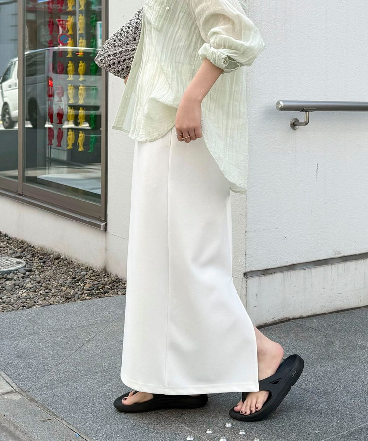 【WEB限定 GW SPECIAL PRICE】カットジョーゼットインゴムタイトスカート