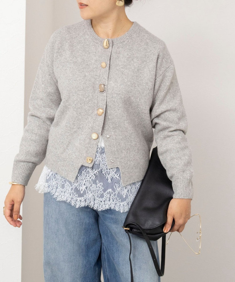 【TORRAZZO DONNA】【林(mayumi_nol)別注】別注ビジューカーディガン