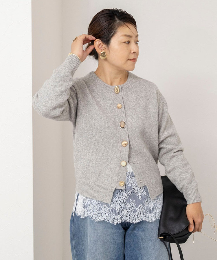 【TORRAZZO DONNA】【林(mayumi_nol)別注】別注ビジューカーディガン