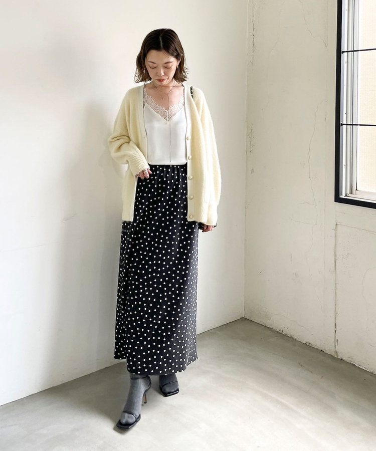 【一部WEB限定カラー】ウール混へアリーVネックカーディガン