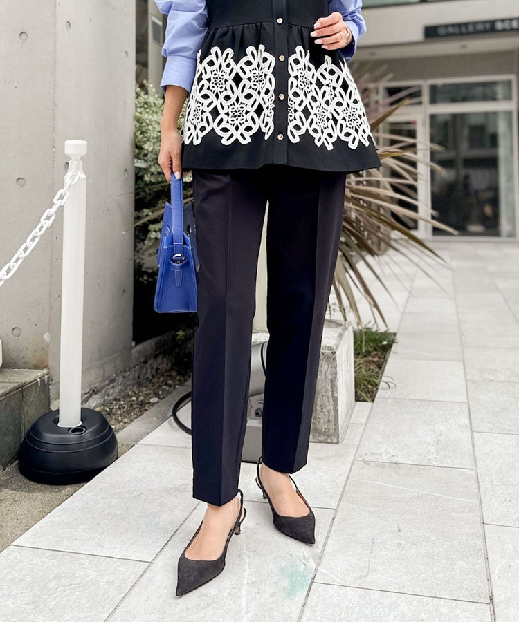 《セットアップ対応》ウォッシャブル4WAYストレッチスリムパンツ