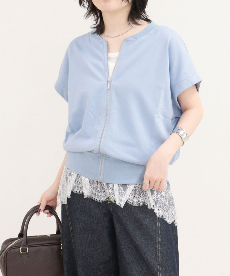 ［WEB限定 SPECIAL SALE！］ミニ裏毛前開きZIPプルオーバー