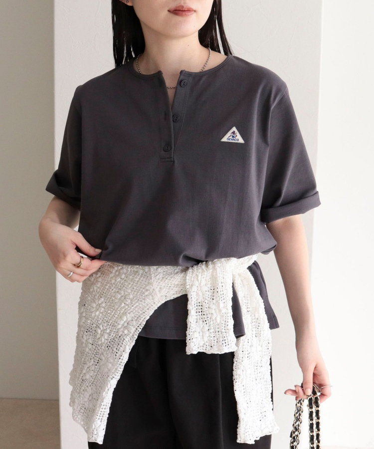 【GEVACO/ゲバコ】別注レディースヘンリーネックTシャツ