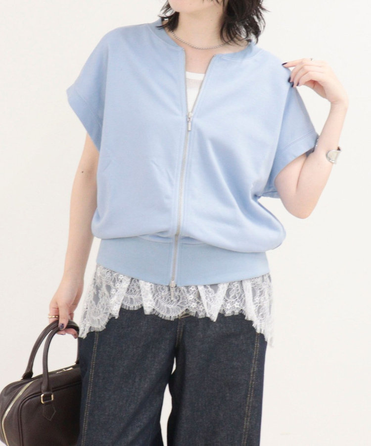 ［WEB限定 SPECIAL SALE！］ミニ裏毛前開きZIPプルオーバー