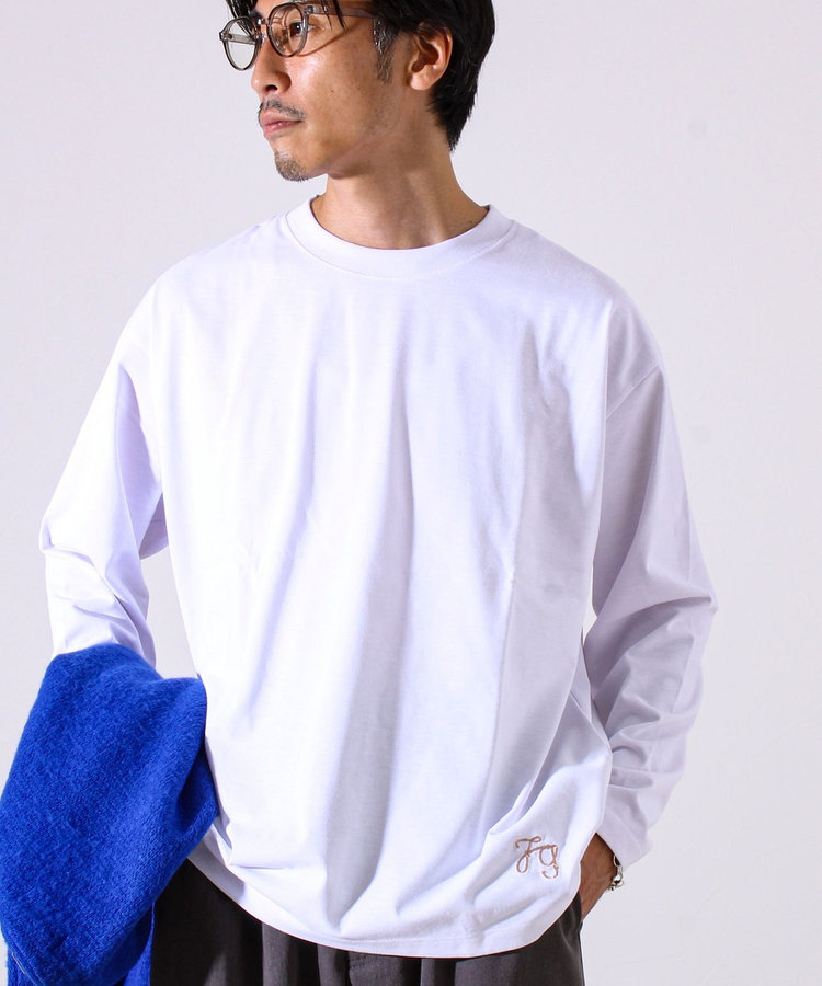 【MARUDE COTTON】ロープ刺繍Ｔ ロングスリーブ