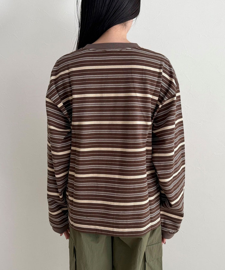 【GEVACO/ゲバコ】ボーダー天竺ベーシックロングスリーブTシャツ