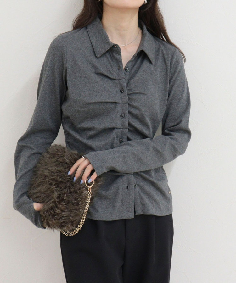 ［FREDY＆GLOSTER限定 TIME SALE！］フロントタックシャツカーディガン