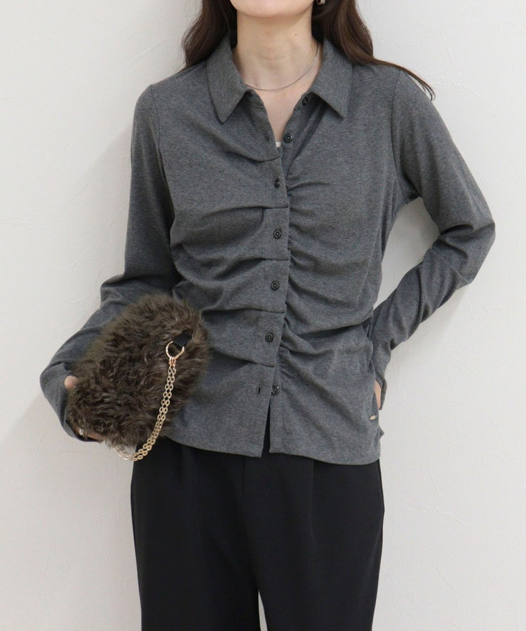 ［FREDY＆GLOSTER限定 TIME SALE！］フロントタックシャツカーディガン