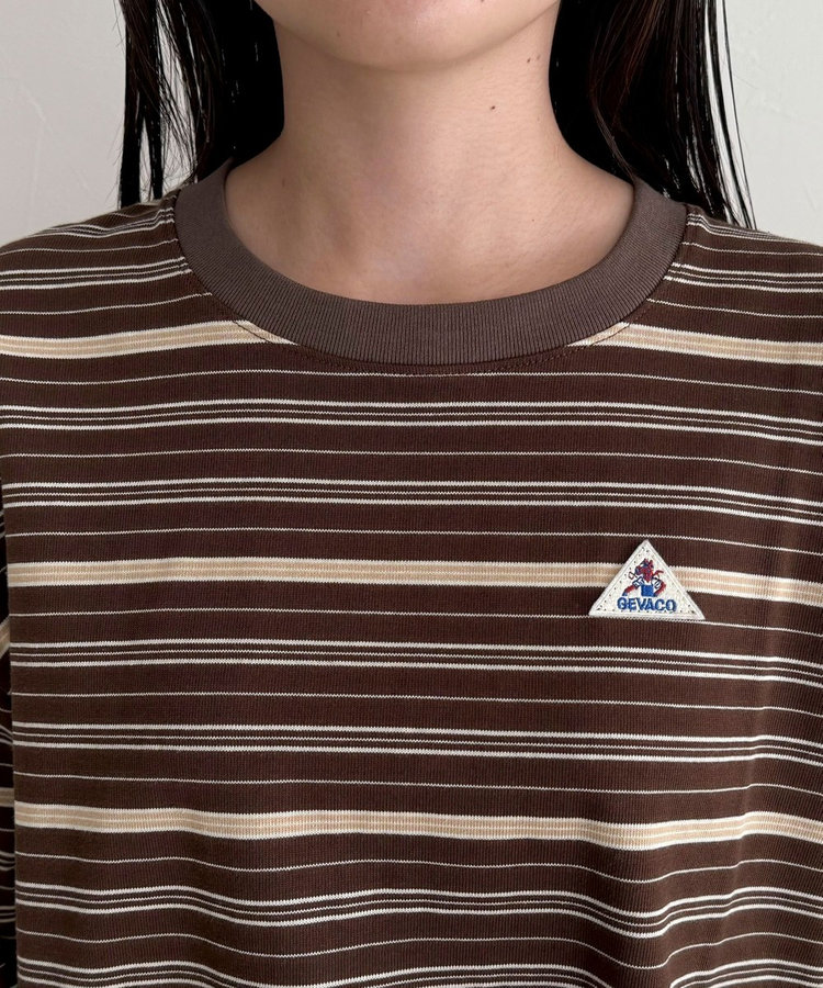 【GEVACO/ゲバコ】ボーダー天竺ベーシックロングスリーブTシャツ