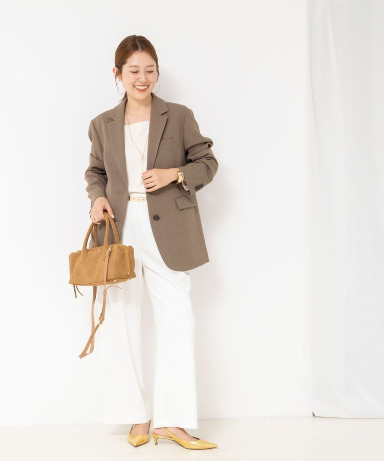 【PR阿部☆別注】《抗ピリング/ストレッチ》ウォッシャブルダブルクロスオーバージャケット